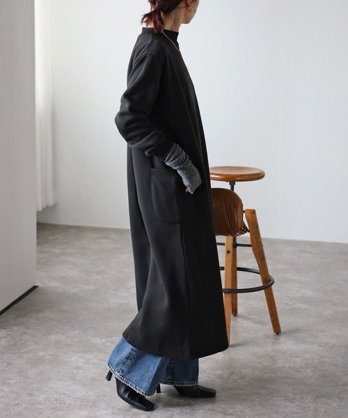 Fizz（フィズ）の「【Fizz/フィズ】　裏シャギーポケ付きハイネックワンピース（ワンピース・レディース・ダークグリーン/ブラック/グレイッシュベージュ/アイボリー・M）」の9枚目の写真