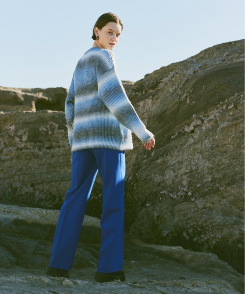 Happy John(ハッピージョン)の「gradation knit tops/グラデーションニットトップス(ニット/セーター・レディース・ブルー/ブラック/イエロー・FREE)」の16枚目の写真