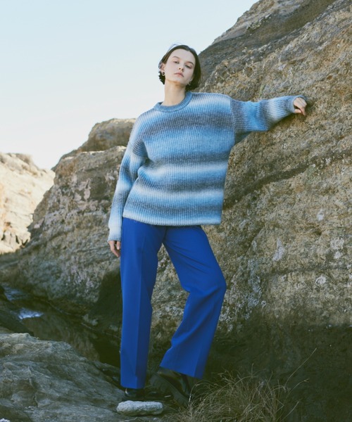 Happy John(ハッピージョン)の「gradation knit tops/グラデーションニットトップス(ニット/セーター・レディース・ブルー/ブラック/イエロー・FREE)」の18枚目の写真