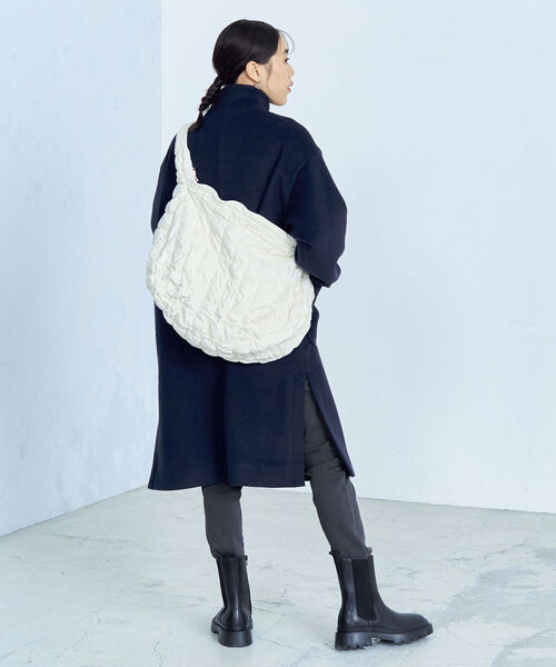 fredy emue（フレディエミュ）の「ウール混ミドル丈スタンドコート（その他アウター・レディース・ライトグレー/ネイビー/カーキ・38）」の10枚目の写真