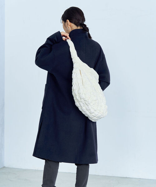 fredy emue（フレディエミュ）の「ウール混ミドル丈スタンドコート（その他アウター・レディース・ライトグレー/ネイビー/カーキ・38）」の11枚目の写真