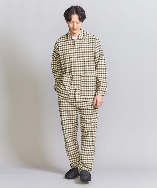 BEAUTY&YOUTH UNITED ARROWS(ビューティーアンドユースユナイテッドアローズ)の「ネル チェック パジャマ セット(ルームウェア/パジャマ・メンズ・グレー/ブラウン・L/S/M)」の2枚目の写真