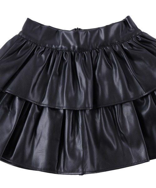 Figments（フィグメンツ）の「フェィクレザーフリルミニスカート（スカート・レディース・ブラック・SMALL/MEDIUM）」の7枚目の写真