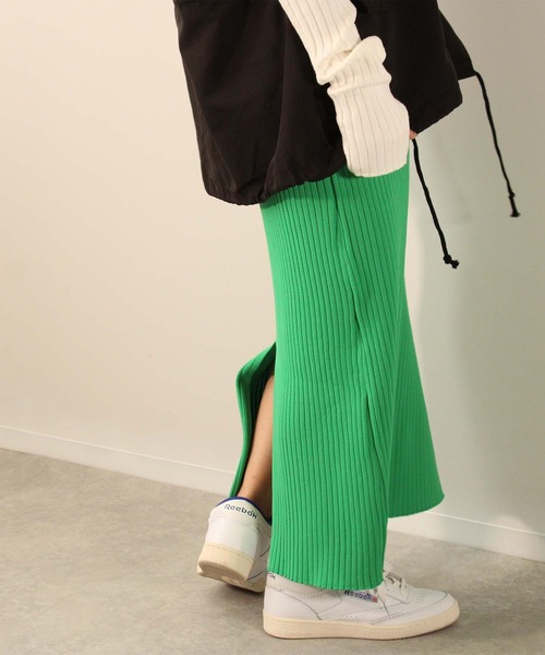 toucher du brise(トゥシェドブリーズ)の「12G ロング ナロー スカート(スカート・レディース・ブラック/グリーン/ピンク/ベージュ・M)」の16枚目の写真