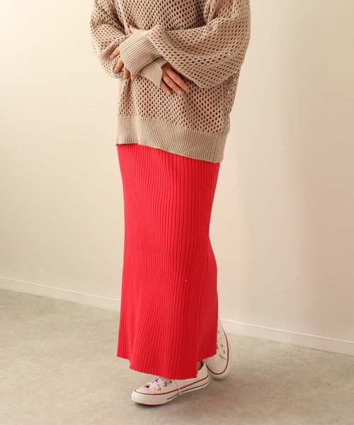 toucher du brise(トゥシェドブリーズ)の「12G ロング ナロー スカート(スカート・レディース・ブラック/グリーン/ピンク/ベージュ・M)」の20枚目の写真