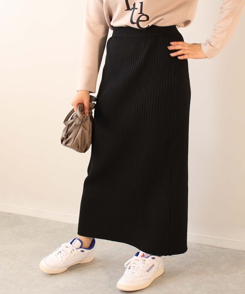 toucher du brise(トゥシェドブリーズ)の「12G ロング ナロー スカート(スカート・レディース・ブラック/グリーン/ピンク/ベージュ・M)」の5枚目の写真