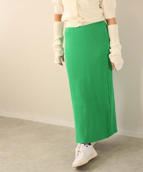 toucher du brise(トゥシェドブリーズ)の「12G ロング ナロー スカート(スカート・レディース・ブラック/グリーン/ピンク/ベージュ・M)」の14枚目の写真