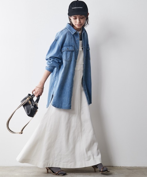 CHIC STYLEビッグシルエットシャツデニムシャツジージャン 追加1＞【SOMETHING/サムシング】BIGフィット デニムシャツ