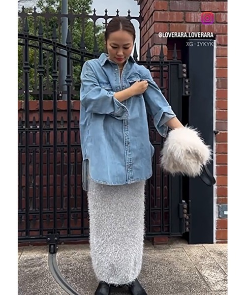 綿100％ライトオンスデニムシャツ ＜大きいサイズ有＞シックスタイル