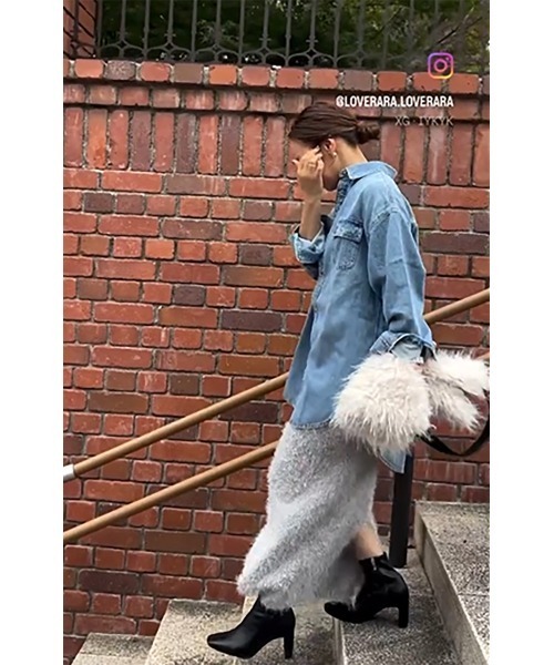 CHIC STYLE（シックスタイル）の「綿100％ライトオンスデニムシャツ ＜大きいサイズ有＞シックスタイル（シャツ/ブラウス・レディース・ネイビー系/ブルー系/ネイビー系2/ブルー系2/グレー系・L/LL/3L/5L/4L/M）」の14枚目の写真