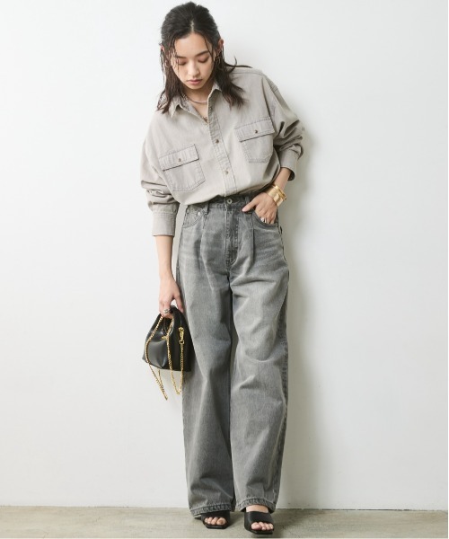 23区DENIM 大きいサイズ46 ライトオンス デニム シャツ セール】 【洗える】23区DENIM ライトダンガリー シャツ