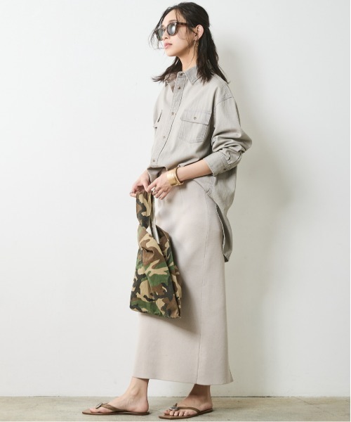 CHIC STYLE（シックスタイル）の「綿100％ライトオンスデニムシャツ ＜大きいサイズ有＞シックスタイル（シャツ/ブラウス・レディース・ネイビー系/ブルー系/ネイビー系2/ブルー系2/グレー系・L/LL/3L/5L/4L/M）」の22枚目の写真