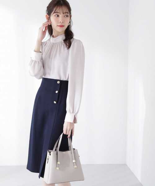 PROPORTION BODY DRESSING(プロポーションボディドレッシング)の「スプリングツィードタイトスカート / 1213120210(スカート・レディース・ネイビー/オフホワイト/グリーン・SMALL/MEDIUM/X-SMALL)」の3枚目の写真