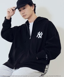 MLB / メジャーリーグベースボール Lulu & Arnie 別注 裏毛 ジップアップ スウェット パーカー