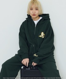 MLB / メジャーリーグベースボール Lulu & Arnie 別注 裏毛 ジップアップ スウェット パーカー
