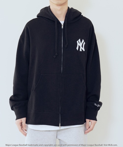 MLB(メジャーリーグベースボール)の「MLB / メジャーリーグベースボール Lulu & Arnie 別注 裏毛 ジップアップ スウェット パーカー(パーカー・メンズ・グレー系その他/グリーン系その他/グレー系その他2/その他2/グレー系その他3/その他1/ブラック系その他/ブラック系その他2/ブラック系その他3/グレー系その他4・FREE)」の12枚目の写真