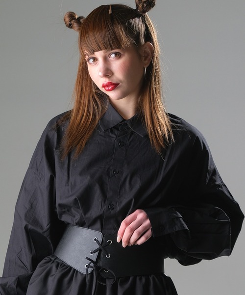 an meets zakka レースアップレザーコルセットベルト