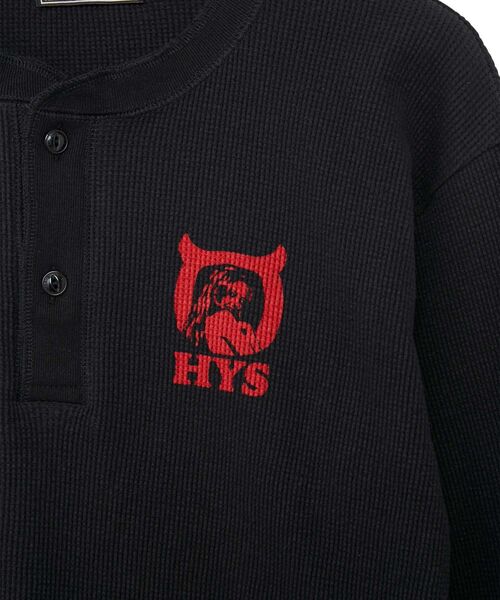 グレー スウェット ハート刺繍 Hotter than Hell Hotter than Hell ハート柄スウェット