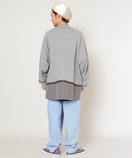 チャイハネ（チャイハネ）の「【チャイハネ】Amina×grn キャッパMEN'Sカーディガン（ブルゾン・メンズ・インディゴブルー/グレー・FREE）」の8枚目の写真