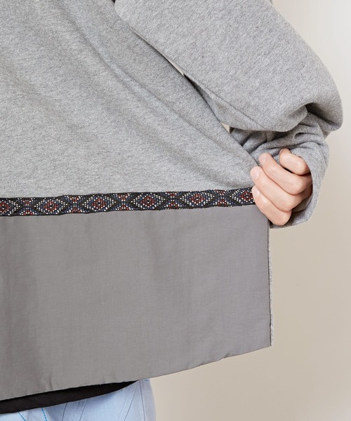 チャイハネ（チャイハネ）の「【チャイハネ】Amina×grn キャッパMEN'Sカーディガン（ブルゾン・メンズ・インディゴブルー/グレー・FREE）」の10枚目の写真