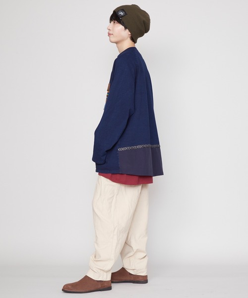 チャイハネ（チャイハネ）の「【チャイハネ】Amina×grn キャッパMEN'Sカーディガン（ブルゾン・メンズ・インディゴブルー/グレー・FREE）」の15枚目の写真