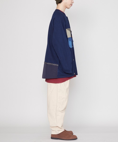 チャイハネ（チャイハネ）の「【チャイハネ】Amina×grn キャッパMEN'Sカーディガン（ブルゾン・メンズ・インディゴブルー/グレー・FREE）」の16枚目の写真