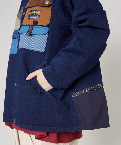 チャイハネ（チャイハネ）の「【チャイハネ】Amina×grn キャッパMEN'Sカーディガン（ブルゾン・メンズ・インディゴブルー/グレー・FREE）」の20枚目の写真