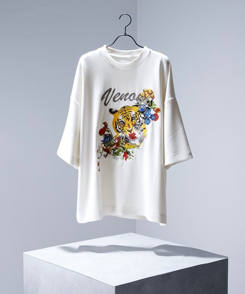 ENDER PRODUCTS(エンダープロダクツ)の「タイガー刺繍 ビッグシルエットクルーネックTシャツ【ENDER PRODUCTS/エンダープロダクツ】(Tシャツ/カットソー・メンズ・スミクロ/ブラック/オフホワイト/ブルー・M/L)」の17枚目の写真