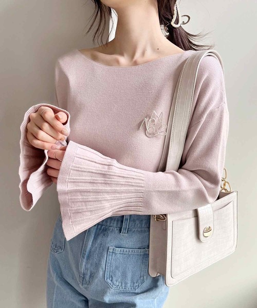 one after another NICE CLAUP（ワンアフターアナザーナイスクラップ）の「コーディネートのアクセントになる。クロコショルダーバック（ショルダーバッグ・レディース・アイボリー/ブラック・FREE）」の5枚目の写真