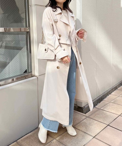 one after another NICE CLAUP（ワンアフターアナザーナイスクラップ）の「コーディネートのアクセントになる。クロコショルダーバック（ショルダーバッグ・レディース・アイボリー/ブラック・FREE）」の9枚目の写真