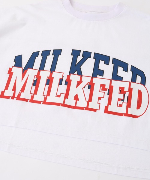 MILKFED.(ミルクフェド)の「COLLEGE LOGO TOP(Tシャツ/カットソー・レディース・ブラック/レッド/ホワイト・ONE SIZE)」の9枚目の写真