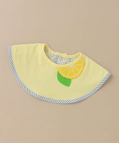 baby cheer（ベイビーチアー）の「レモン･キウイスタイ（スタイ/よだれかけ・キッズ・ライトグリーン/レモンイエロー・FREE）」の2枚目の写真