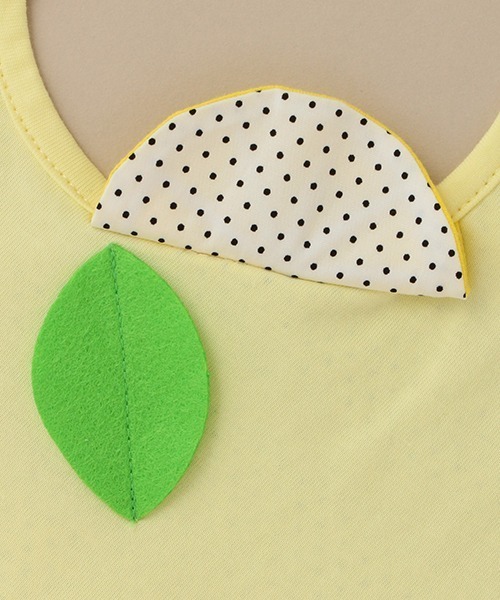 baby cheer（ベイビーチアー）の「レモン･キウイスタイ（スタイ/よだれかけ・キッズ・ライトグリーン/レモンイエロー・FREE）」の3枚目の写真