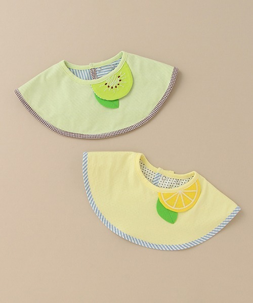 baby cheer（ベイビーチアー）の「レモン･キウイスタイ（スタイ/よだれかけ・キッズ・ライトグリーン/レモンイエロー・FREE）」の12枚目の写真