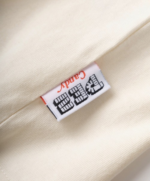 make a ray!（メイク ア レイ！）の「【PEZ/ペッツ】キャラクターキャンディーケース レトロイラスト サークルプリント リンガー半袖Tシャツ/ビッグシルエット（Tシャツ/カットソー・レディース・ホワイト×ネイビー/ホワイト×グレー/ホワイト×レッド・XL/M/L）」の9枚目の写真