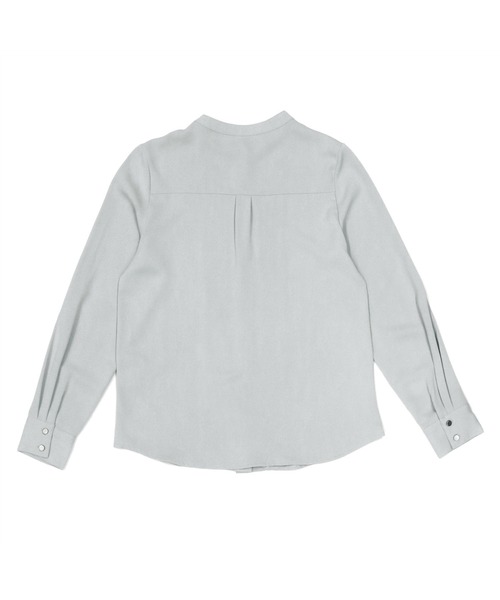 TOKYO SHIRTS（トウキョウシャツ）の「ピンタックビジュー釦 長袖ブラウス（シャツ/ブラウス・レディース・ライトグレー/ライトグリーン・L/M）」の10枚目の写真