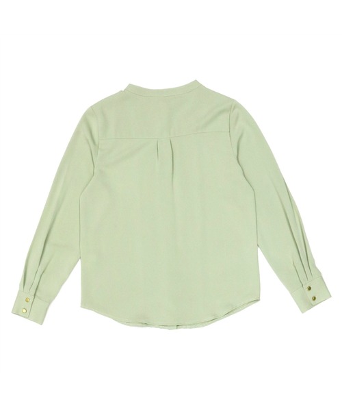 TOKYO SHIRTS（トウキョウシャツ）の「ピンタックビジュー釦 長袖ブラウス（シャツ/ブラウス・レディース・ライトグレー/ライトグリーン・L/M）」の13枚目の写真