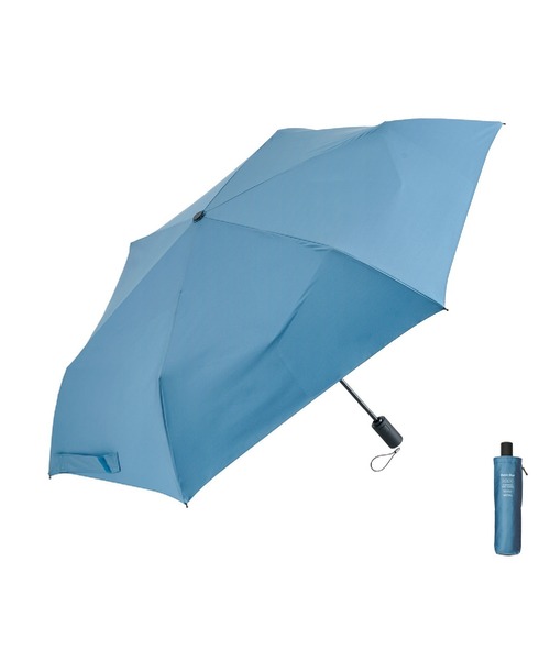 Waterfront（ウォーターフロント）の「折傘　クイックシャット（折りたたみ傘・レディース・サンドベージュ/テラコッタ/アクア/ダークネイビー/グレイッシュブルー/ブラック/ヘザーグレー/ネイビー/ライトピンク・FREE）」の6枚目の写真