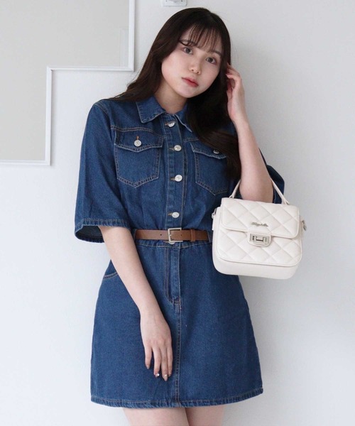 titty&Co. PETIT(ティティアンドコープティ)の「【titty&Co.PETIT 】デニムサファリワンピース(ワンピース・レディース・インディゴブルー・FREE)」の22枚目の写真