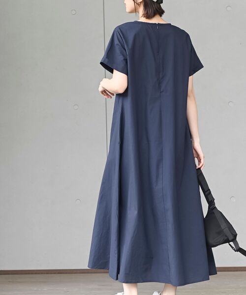 rps（アールピーエス）の「半袖フレアワンピース（ワンピース・レディース・カーキ/ブラック/パープル/ネイビー/チャコールグレー・フリー）」の15枚目の写真