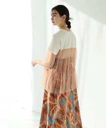 Ray BEAMS | Ray BEAMS / チュール レイヤード Tシャツ(Tシャツ/カットソー)