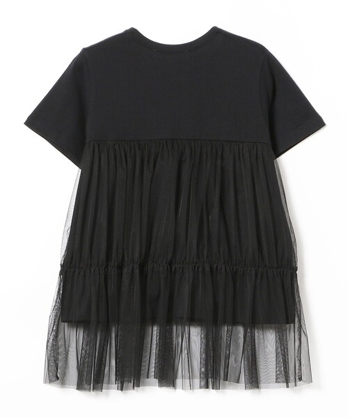 Ray BEAMS(レイビームス)の「Ray BEAMS / チュール レイヤード Tシャツ(Tシャツ/カットソー・レディース・ベージュ/ブラック・ONE SIZE)」の6枚目の写真