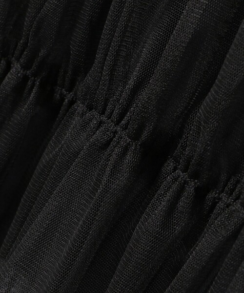 Ray BEAMS(レイビームス)の「Ray BEAMS / チュール レイヤード Tシャツ(Tシャツ/カットソー・レディース・ベージュ/ブラック・ONE SIZE)」の7枚目の写真