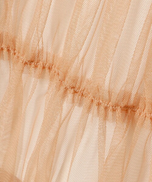 Ray BEAMS(レイビームス)の「Ray BEAMS / チュール レイヤード Tシャツ(Tシャツ/カットソー・レディース・ベージュ/ブラック・ONE SIZE)」の12枚目の写真