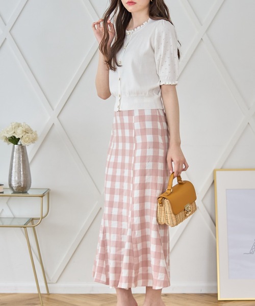 tocco closet チェックスカート+ニット セット売り tocco closet（トッコ クローゼット）の「ギンガムチェック