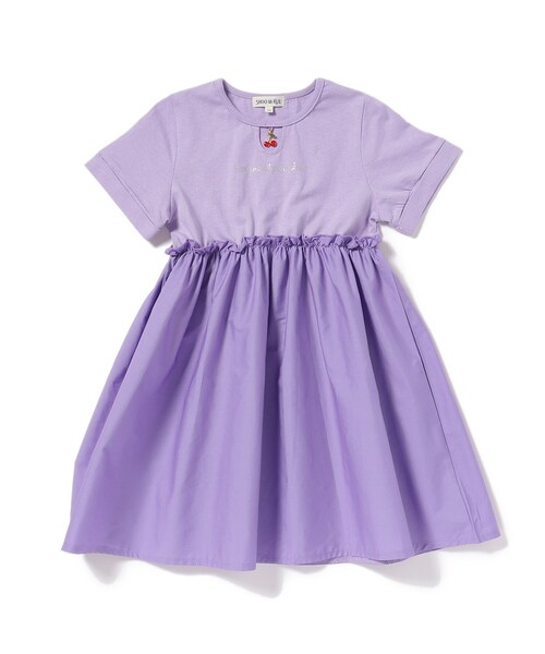SHOO・LA・RUE（シューラルー）の「◆【110-140cm】チャーム使いドッキングワンピース（ワンピース・キッズ・ブラック系4/ライトパープル・12/11/14/13）」の2枚目の写真