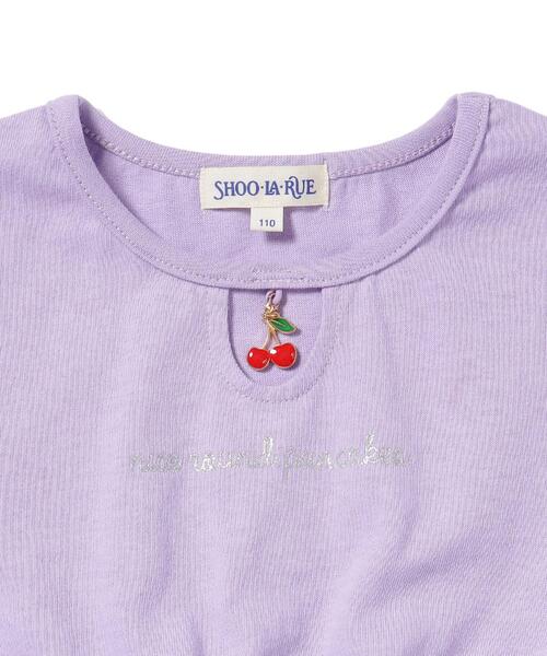 SHOO・LA・RUE（シューラルー）の「◆【110-140cm】チャーム使いドッキングワンピース（ワンピース・キッズ・ブラック系4/ライトパープル・12/11/14/13）」の6枚目の写真