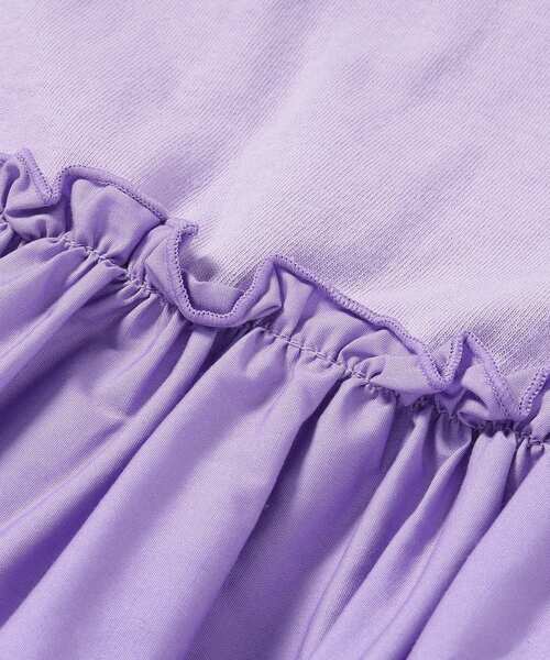 SHOO・LA・RUE（シューラルー）の「◆【110-140cm】チャーム使いドッキングワンピース（ワンピース・キッズ・ブラック系4/ライトパープル・12/11/14/13）」の9枚目の写真