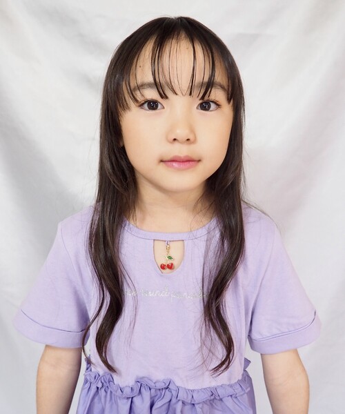 SHOO・LA・RUE（シューラルー）の「◆【110-140cm】チャーム使いドッキングワンピース（ワンピース・キッズ・ブラック系4/ライトパープル・12/11/14/13）」の11枚目の写真