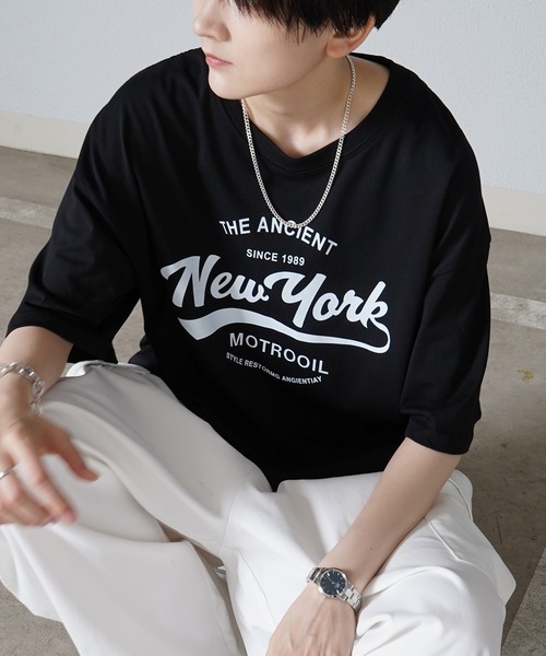 ILL'S(イルズ)の「韓国ストリート ビッグシルエット プリントアソートTシャツ カットソー ユニセックス(Tシャツ/カットソー・メンズ・ブルー/ホワイト系/ブルー系その他2/ベージュ/ベージュ系その他3/ブルー系/ブラック系その他/ブラック系1/ブラック系その他6/グレー系/ブラック系/ブラウン系その他3/ホワイト系その他4/オレンジ系その他5/ベージュ系/グレー系1/ブラック/ホワイト系その他5/ホワイト/ブラック系その他7/ホワイト系1/ブラック系その他5/ブラック系その他4/ホワイト系その他/ブラック系その他3/ブラック系その他2/ホワイト系その他6/ホワイト系その他2/ベージュ系その他/ホワイト系その他7/グレー系その他7/ブラウン系3・M/L)」の13枚目の写真